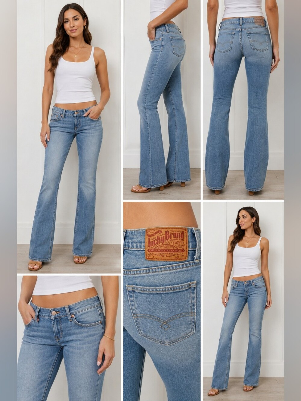 Lucky Brand Sweet N Low Jeans Womens 31 Bootcut Low (Mid) Rise Blue Denim NWT